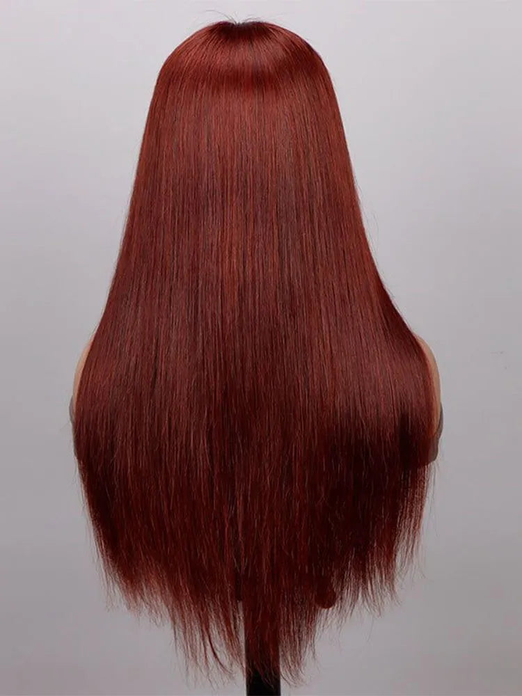Simidola Reddish Brown 4x4/13x4 Lace Front Straight Hair Wig