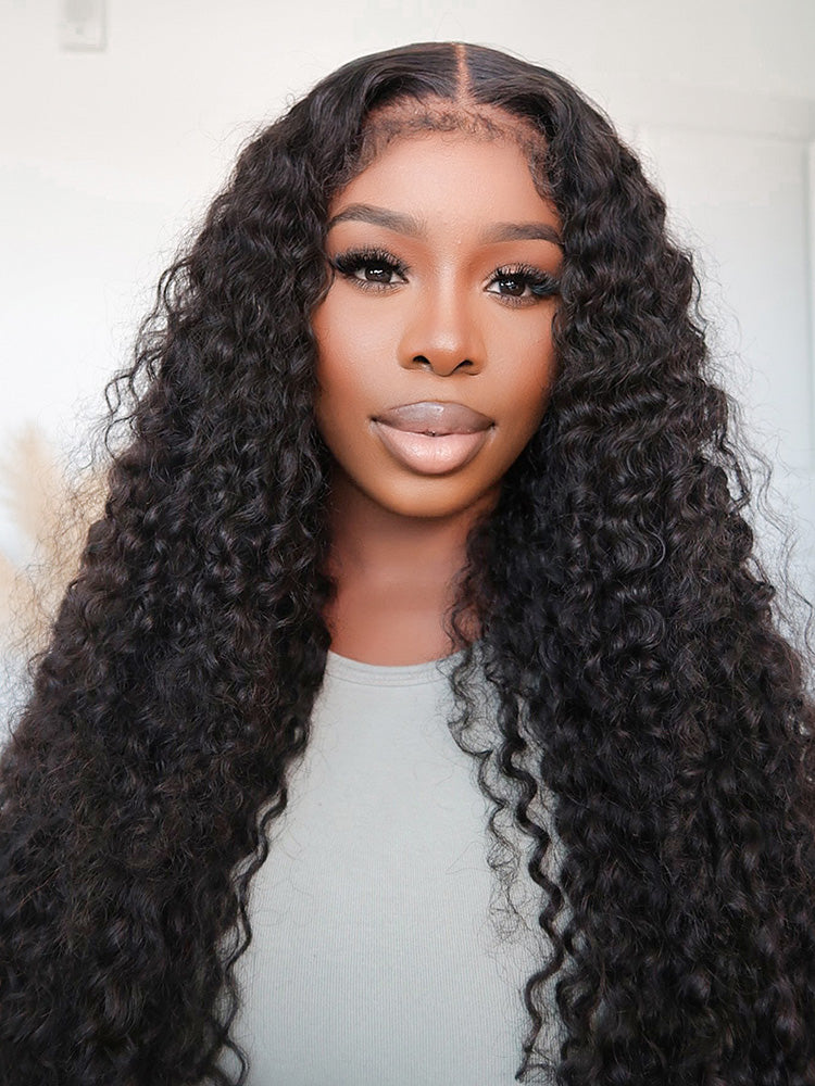 Simidola 4C Edges | 13x4 Lace Water Wave Kinky Edges Hair Wig