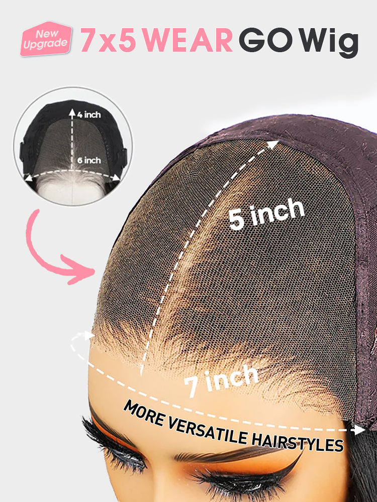 Simidola Pre-bleached 7x5 Pre-cut Pre-plucked Body Wave Wear Go Glueless Wig With Drawstring