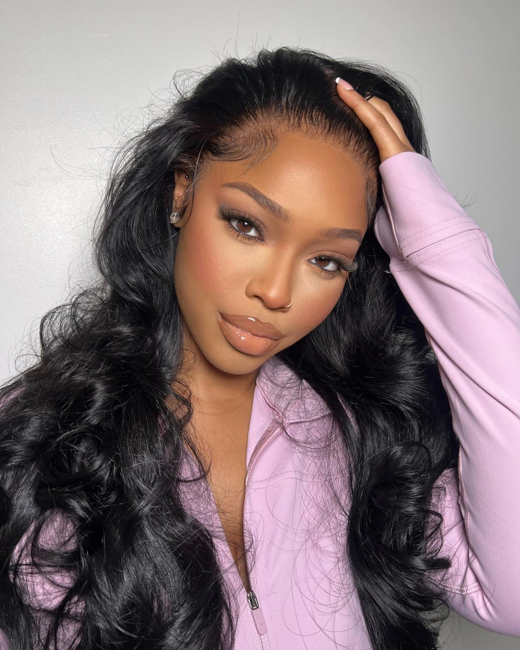 Simidola Glueless Body Wave 3 In 1 Half Wig Drawstring Band Wear Go Wig Invisible Hairline
