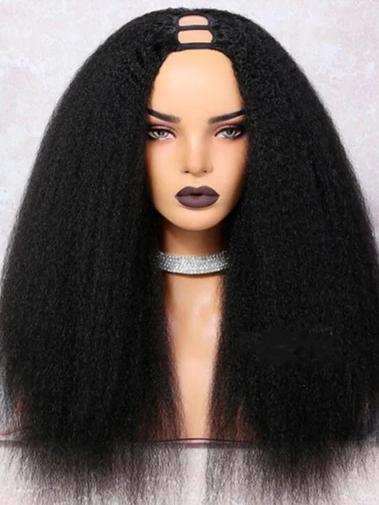 Simidola U Part Brazilian Hair Kinky Straight Wig