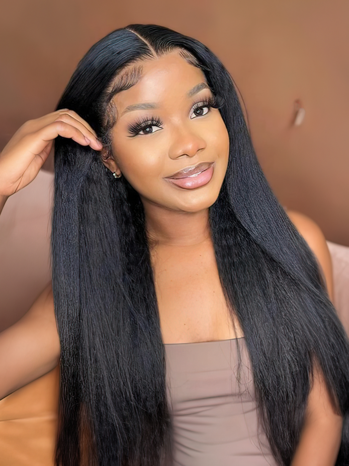 Simidola 5x5 Lace Natural Kinky Straight Undetectable Lace Wig