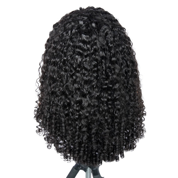 Vshow Bouncy Spiral Curls 3 In 1 Half Wigs 250% Density Flip Over Human Hair Wigs For Women