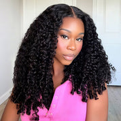 Burmese Curly Hair 10x6 Pre Cut Lace Wear Go Glueless Human Hair Wigs With Natural Hairline