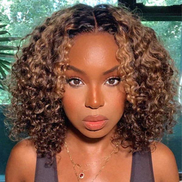 Glueless Wear Go Wigs 4/27 Highlight Water Wave Pre-Cut HD Lace Wig Bob Style