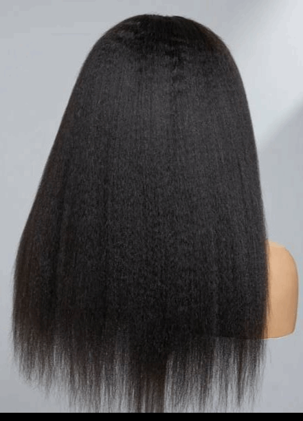 @kokofountaine Same 26inch Type 4C Kinky Edges Human Hair Wigs Kinky Straight 13x4 Lace Frontal Wig