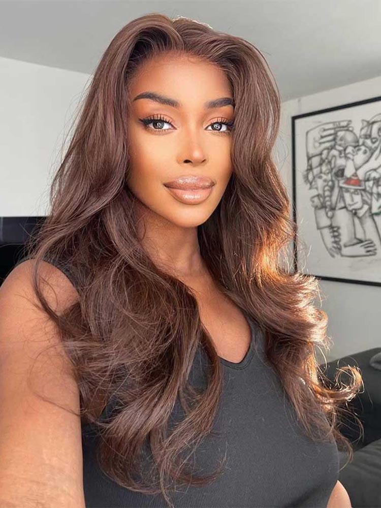 Simidola 4x4/13x4 Lace Chestnut Brown Body Wave Wig