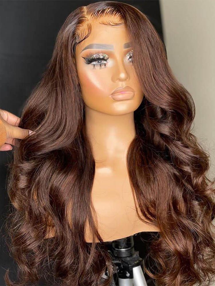 Simidola 4x4/13x4 Lace Chestnut Brown Body Wave Wig