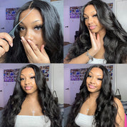 Seegethair Bleached Knots Body Wave Hair 10x6 Lace Wigs Wear Go Glueless Wigs 250% Density