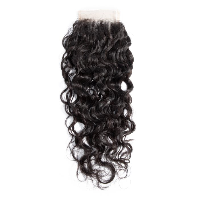 Simidola 3Pcs Natural Wave Bundles with 4x4 Closure 10A Grade 100% Human Virgin Hair