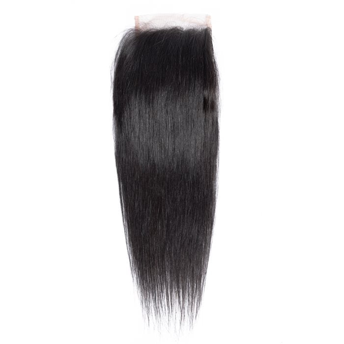 Simidola 3Pcs Straight Bundles with 4x4 Closure 10A Grade 100% Human Virgin Hair