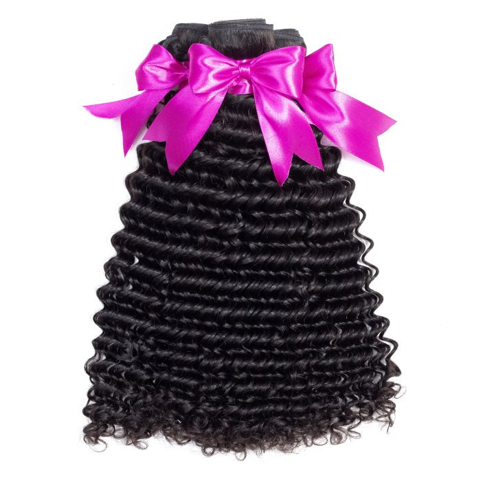 Simidola 4Pcs 10A Deep Wave Best Virgin Human Hair Bundles