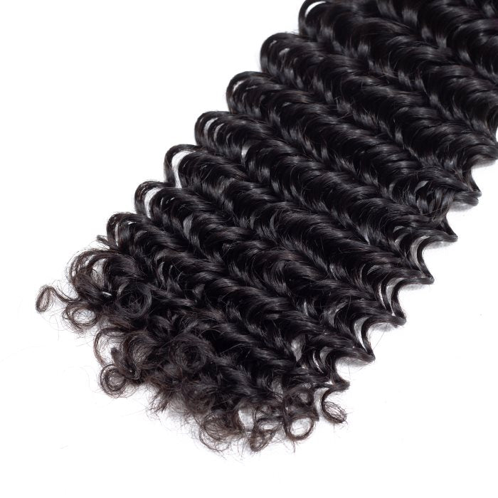 Simidola 3Pcs Deep Wave Bundles with 13x4 Frontal 10A Grade 100% Human Virgin Hair