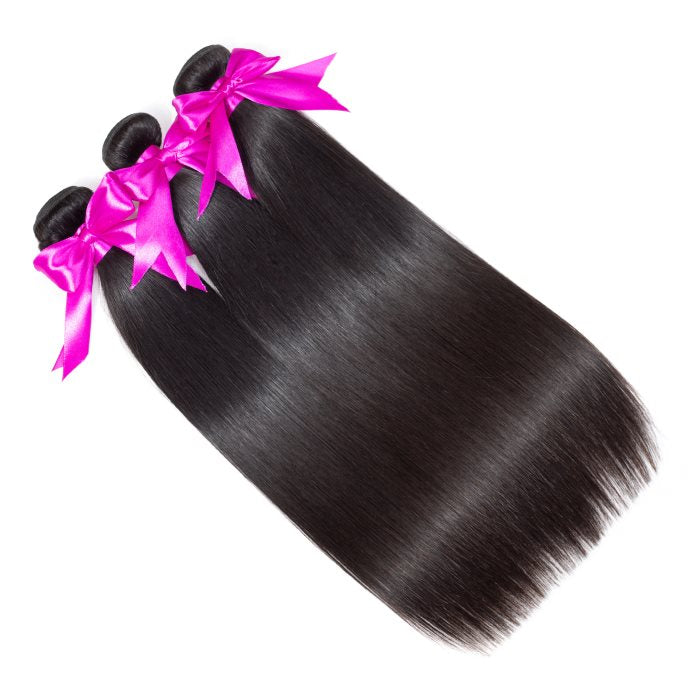 Simidola 3Pcs Straight Bundles with 13x4 Frontal 10A Grade 100% Human Virgin Hair