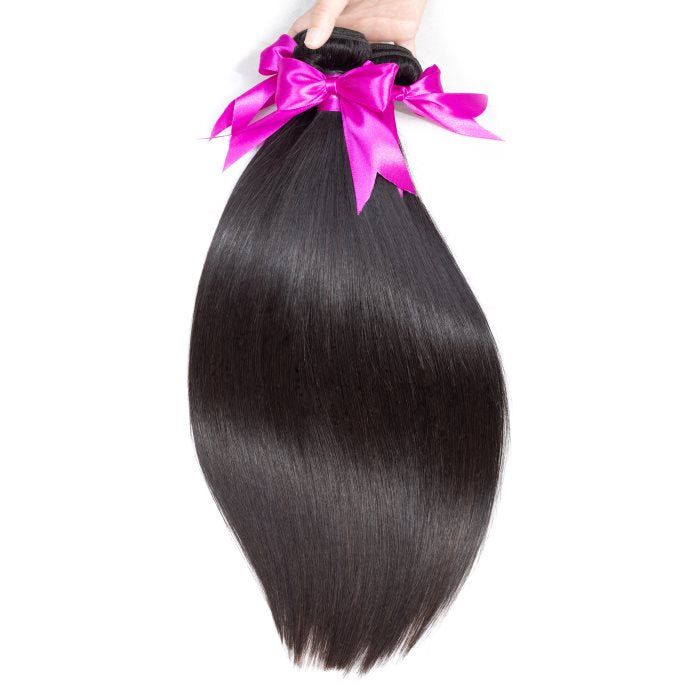 Simidola 3Pcs Straight Bundles with 13x4 Frontal 10A Grade 100% Human Virgin Hair