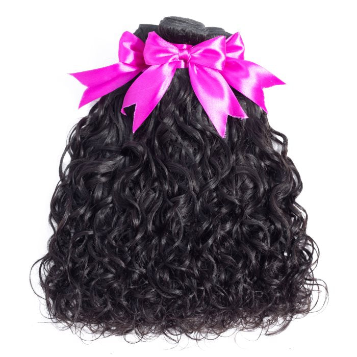 Simidola 3Pcs Natural Wave Bundles with 4x4 Closure 10A Grade 100% Human Virgin Hair