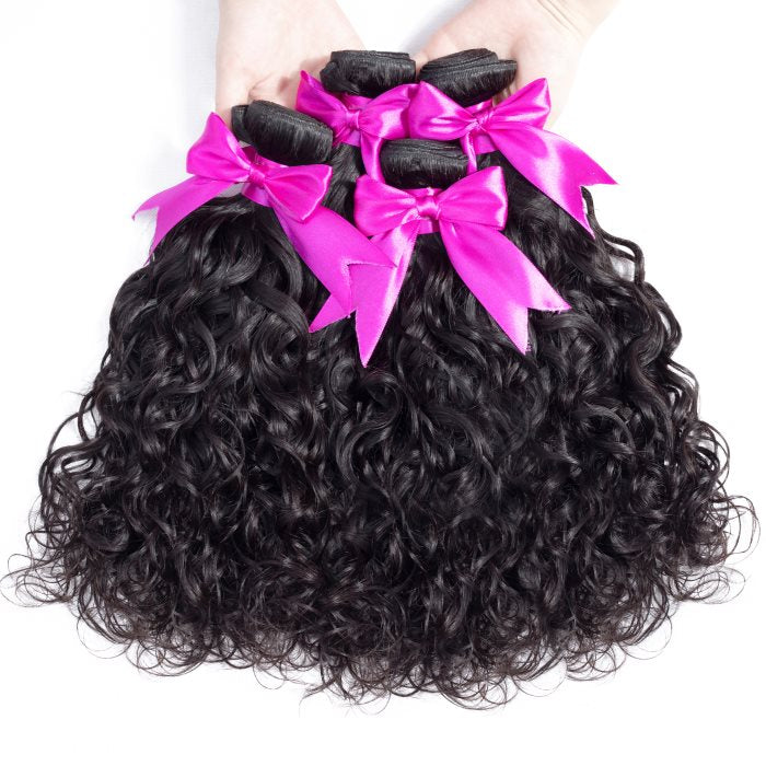 Simidola 4Pcs 10A Natural Wave Best Virgin Human Hair Bundles