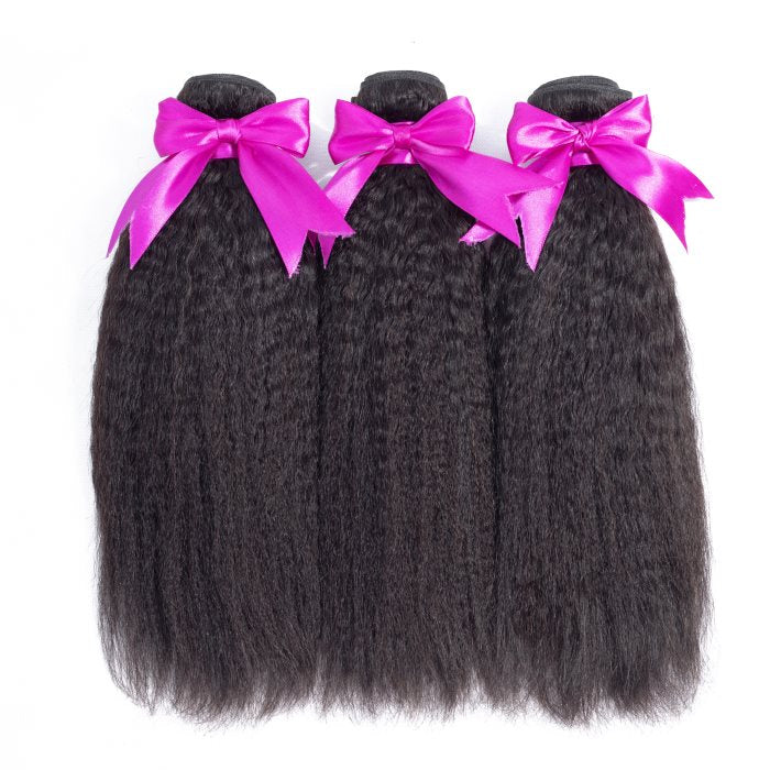 Simidola 3Pcs 10A Kinky Straight Best Virgin Human Hair Bundles