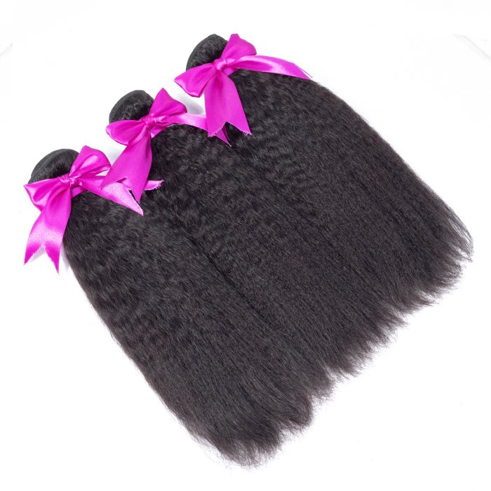 Simidola 3Pcs 10A Kinky Straight Best Virgin Human Hair Bundles