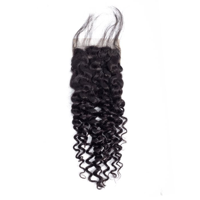 Simidola 3Pcs Water Wave Bundles with 4x4 Closure 10A Grade 100% Human Virgin Hair