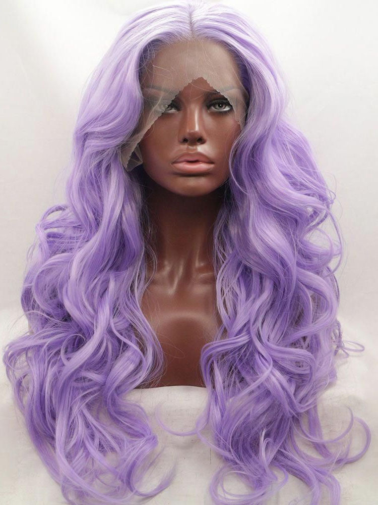 Simidola Light Purple Color Body Wave Frontal Wig