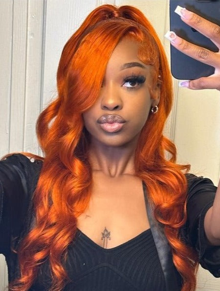 Simidola 4x4/13x4 Lace Front Ginger Color Straight Hair Wig