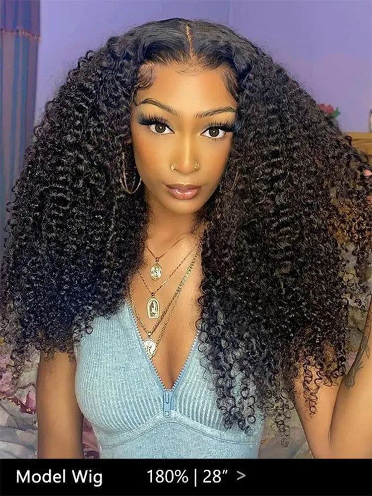 Simidola 4x4 HD Lace 200 Density Kinky Curly Closure Wig