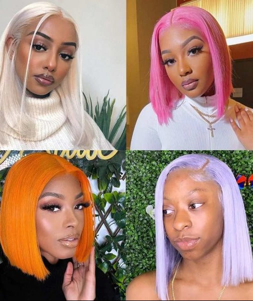 Simidola 613 Blonde Straight Hair Closure Bob Wig