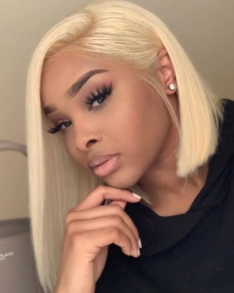 Simidola 613 Blonde Straight Hair Closure Bob Wig