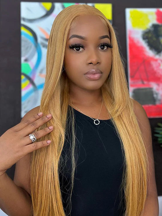 Simidola Honey Blonde #27 Color Straight Hair Wig