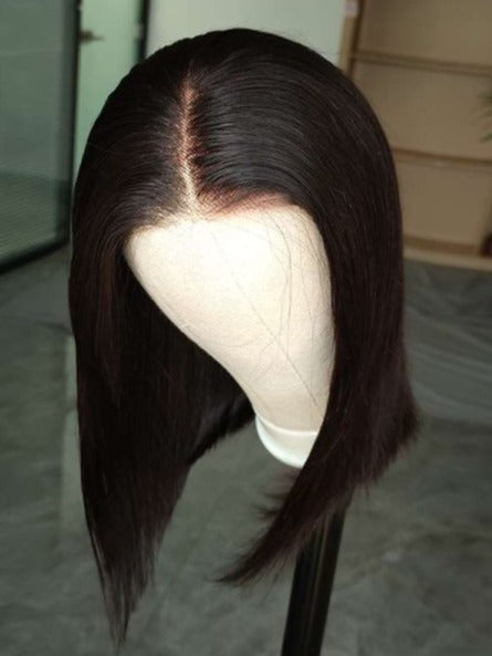 Simidola Pre-bleached 7x5 Pre-cut Pre-plucked Straight Hair Wear Go Bob Wig With Drawstring