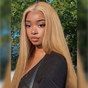Seegethair #27 Honey Blonde Straight Hair Wear Go Glueless Wigs Pre-cut Lace Pre-Plucked Hairline