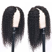 Seegethair Glueless Wigs V Part Wigs 250% Density Water Wave Wigs Thin Part Human Hair Wig With Drawstring