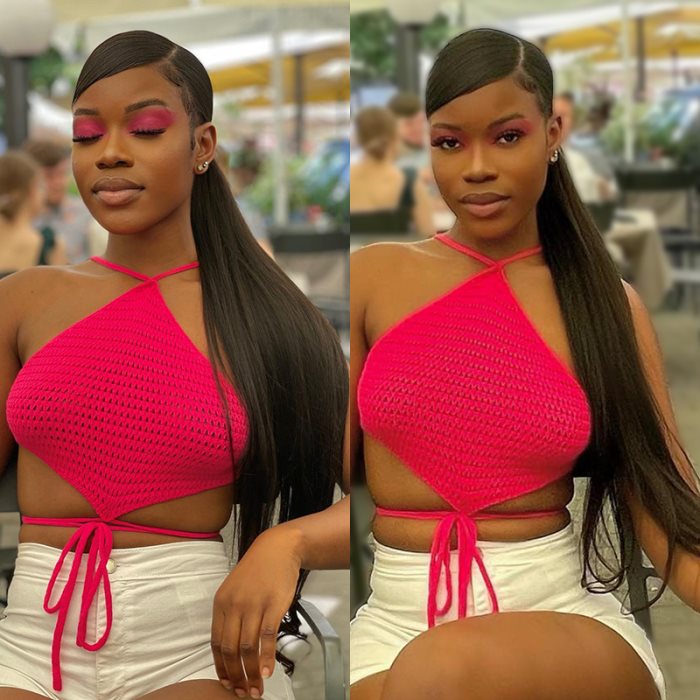Simidola Wrap-around Magic Velcro Ponytail Extension Hair Straight Ponytail With Clip In 100% Human Hair