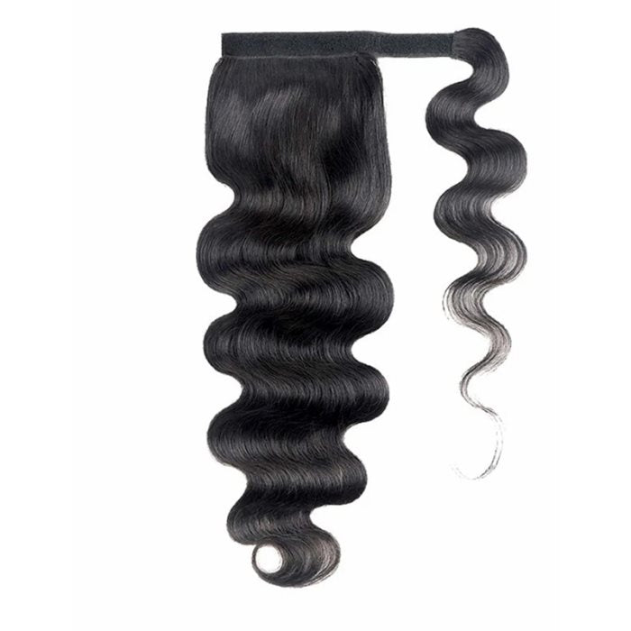 Simidola Wrap-around Ponytail Extension Hair Body Wave Ponytail With Clip In 100% Human Hair