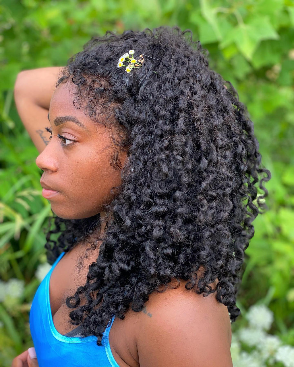 Simidola 4C Edges 13x6 | Type 4C Kinky Edges Human Hair Water Wave 13x6 Lace Frontal Wig With Realistic Hairline