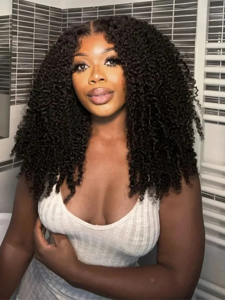 Simidola 13x6 HD Lace 250% Density Kinky Curly Wig