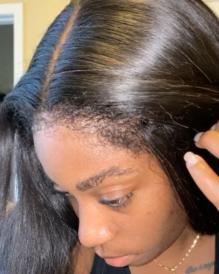 Simidola 4C Edges | 13x4 Lace Natural Yaki Kinky Edges Hair Wig