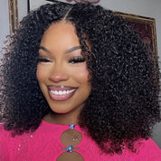 Seegethair Afro Curly Hair Wigs For Women 7x5 Pre Cut HD Lace With Bleached Mini Knots