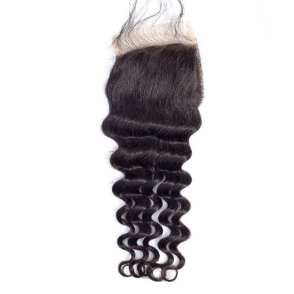 Simidola 3Pcs Loose Deep Wave Bundles with 6x6 Loose Deep Closure 10A Grade 100% Human Virgin Hair