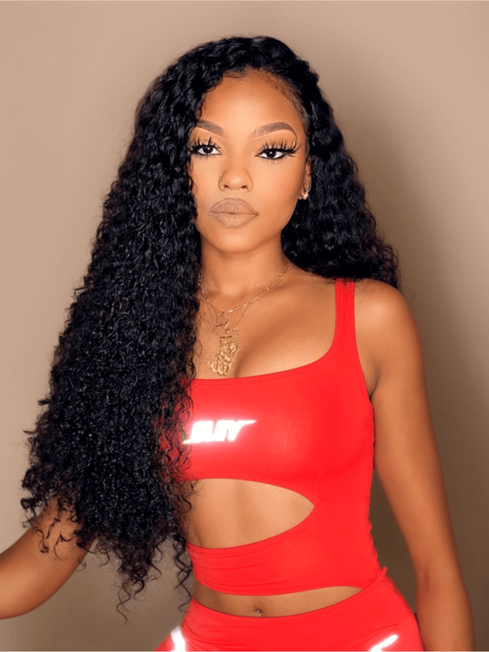 Simidola Pre-bleached 4x4 Pre-cut Pre-plucked Kinky Curly Wear Go Glueless Wig