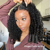 Burmese Curly Hair 9x6 T Part Lace Glueless Human Hair Wigs For Women 250% Density Deep Part Wig