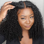Burmese Curly Hair 9x6 T Part Lace Glueless Human Hair Wigs For Women 250% Density Deep Part Wig