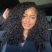 Vshow Bouncy Spiral Curls 3 In 1 Half Wigs 250% Density Flip Over Human Hair Wigs For Women