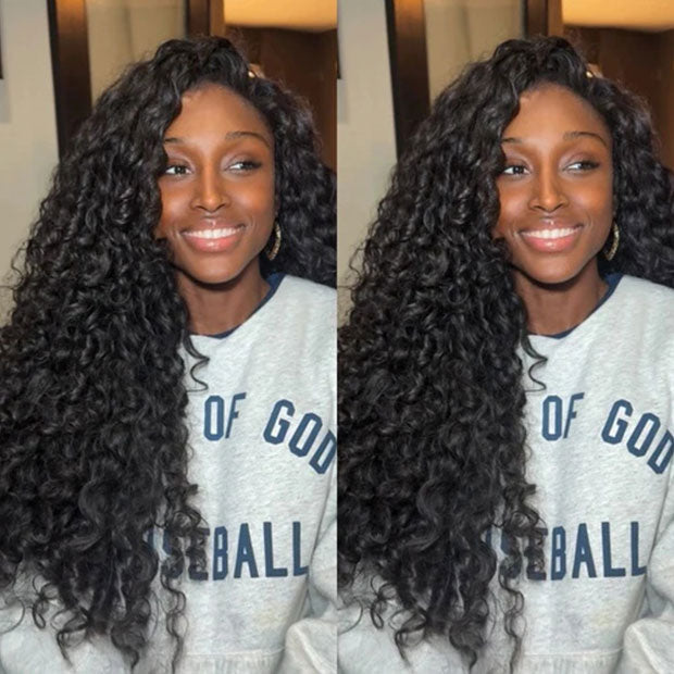 Vshow Bouncy Spiral Curls 3 In 1 Half Wigs 250% Density Flip Over Human Hair Wigs For Women