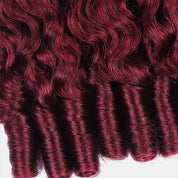 Seegethair 99J Burgundy Burmese Curly Hair Wear Go Glueless Human Hair Wigs 10x6 Pre Cut Lace Front Wig