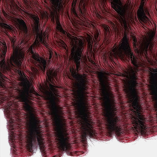 Seegethair 99J Burgundy Burmese Curly Hair Wear Go Glueless Human Hair Wigs 10x6 Pre Cut Lace Front Wig
