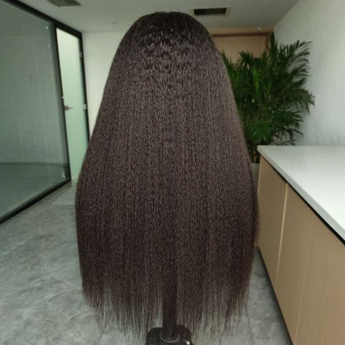 Simidola 4x4 HD Lace 200% Density Kinky Straight Closure Wig