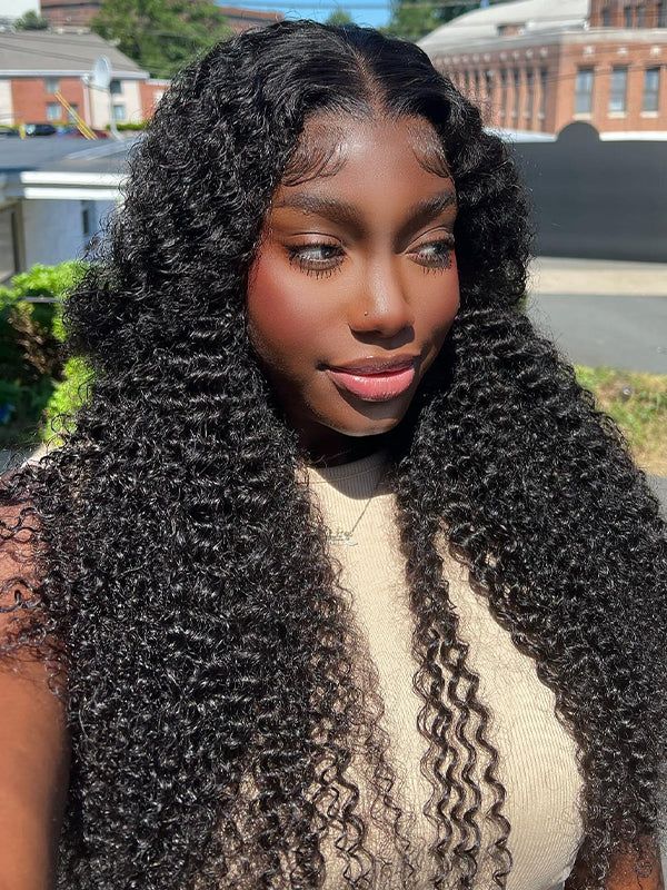 Simidola Pre Bleached Knots 13x6 HD Lace 250% Density Kinky Curly Wig