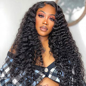 Seegethair Deep Wave Wigs 7x5 Pre Cut HD Lace 180% Density Thick Human Hair Wigs With Bleached Knots